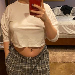 White crop top